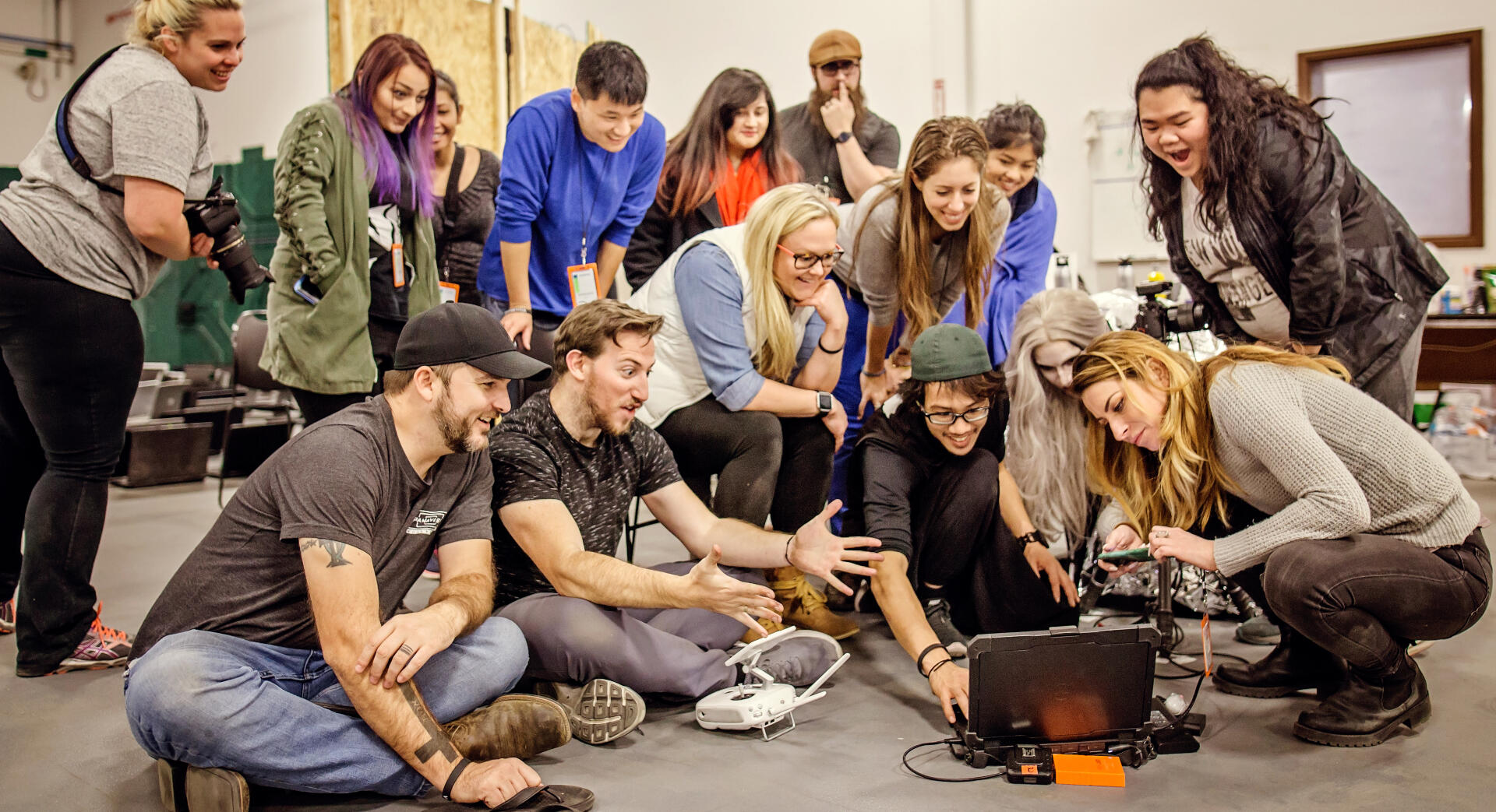 Community workshop building art installations